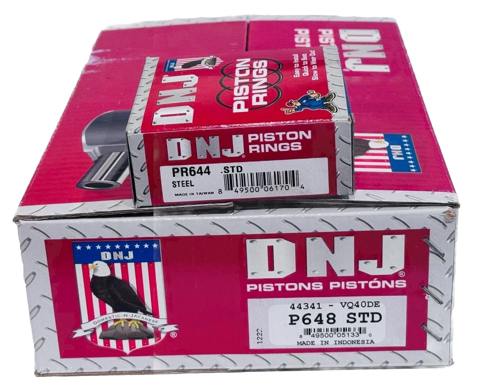 Juego de 6 pistones/anillos P648 DNJ para Nissan Frontier NV1500/2500/3500 Xterra Foto 2 de 2