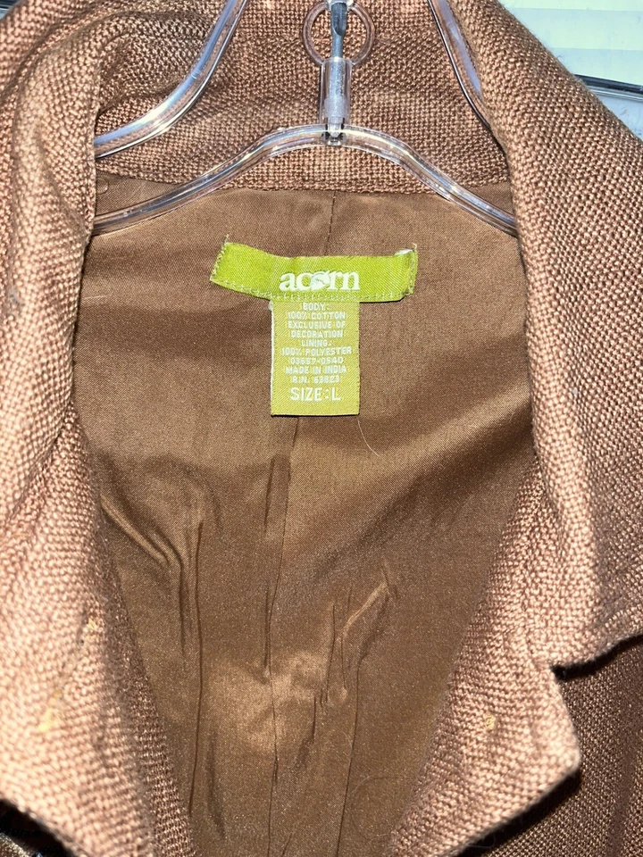 Chaqueta Vintage Bellota Marrón Bordada Boho Floral Apenas Usada en Excelente Condición Talla L Rara Foto 2 de 4