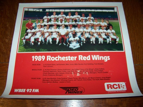 LOT 7 1986-1987 ROCHESTER NY RED WINGS BASEBALL TEAM PHOTO MINOR LEAGUE AAA - Picture 2 of 8