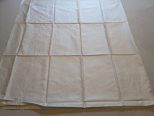 Tischdecke Creme  Rechteckig 194x102 Cm mit Muster Glänzend Gebraucht