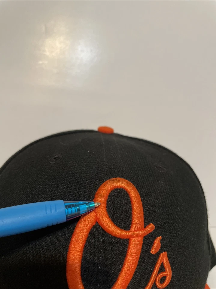 Vintage Baltimore Orioles New Era Fitted Hat Size 7 100% Polyester  - Image 3 of 4