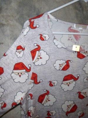 NWT RILEY & JAMES BUTTERY SOFT SANTA PRINT DRESS SIZE 1X ...  POCKETS