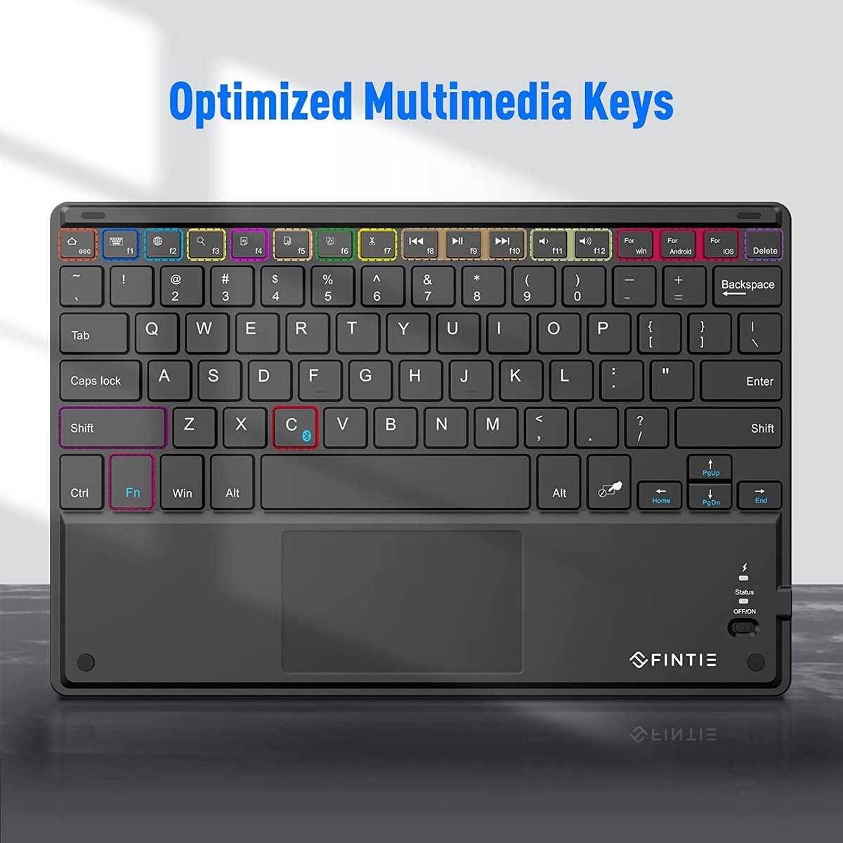 11 inch Wireless Bluetooth Keyboard with Multi-Touch