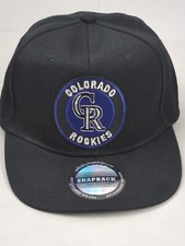 COLORADO ROCKIES MLB SnapBack Cap / Hat, BLACK, 100 Acrylic - NEW, Never Worn