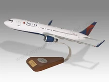 Boeing 767-300 Delta Desk Wood Airplane New Model Large Scale 1/130