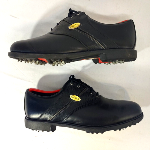 FootJoy eComfort Golf Shoes Men's 10M Black Leather Spiked Lace Up Oxfords FJ - Picture 5 of 12