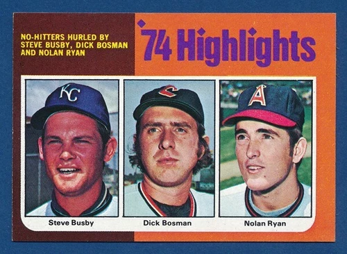1975 Topps Mini #7 '74 Highlights No-Hitters - Nolan Ryan - NM+ - *Diamondicons*