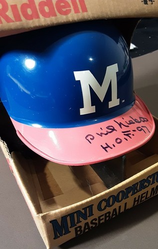 Phil Niekro Signed Mini Helmet Milwaukee Braves JSA COA - Picture 2 of 6