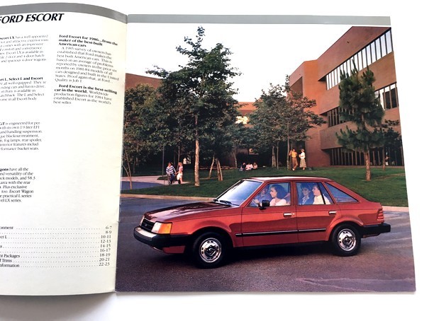 1986 Ford Escort 24-page Original Sales Brochure Book - GT Wagon