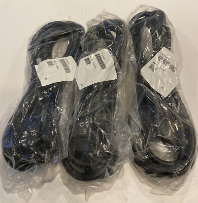 Lot of 3 Cisco 72-2105-01 12ft 3-Prong 12/3C Heavy Duty 16A 250V AC Power Cords