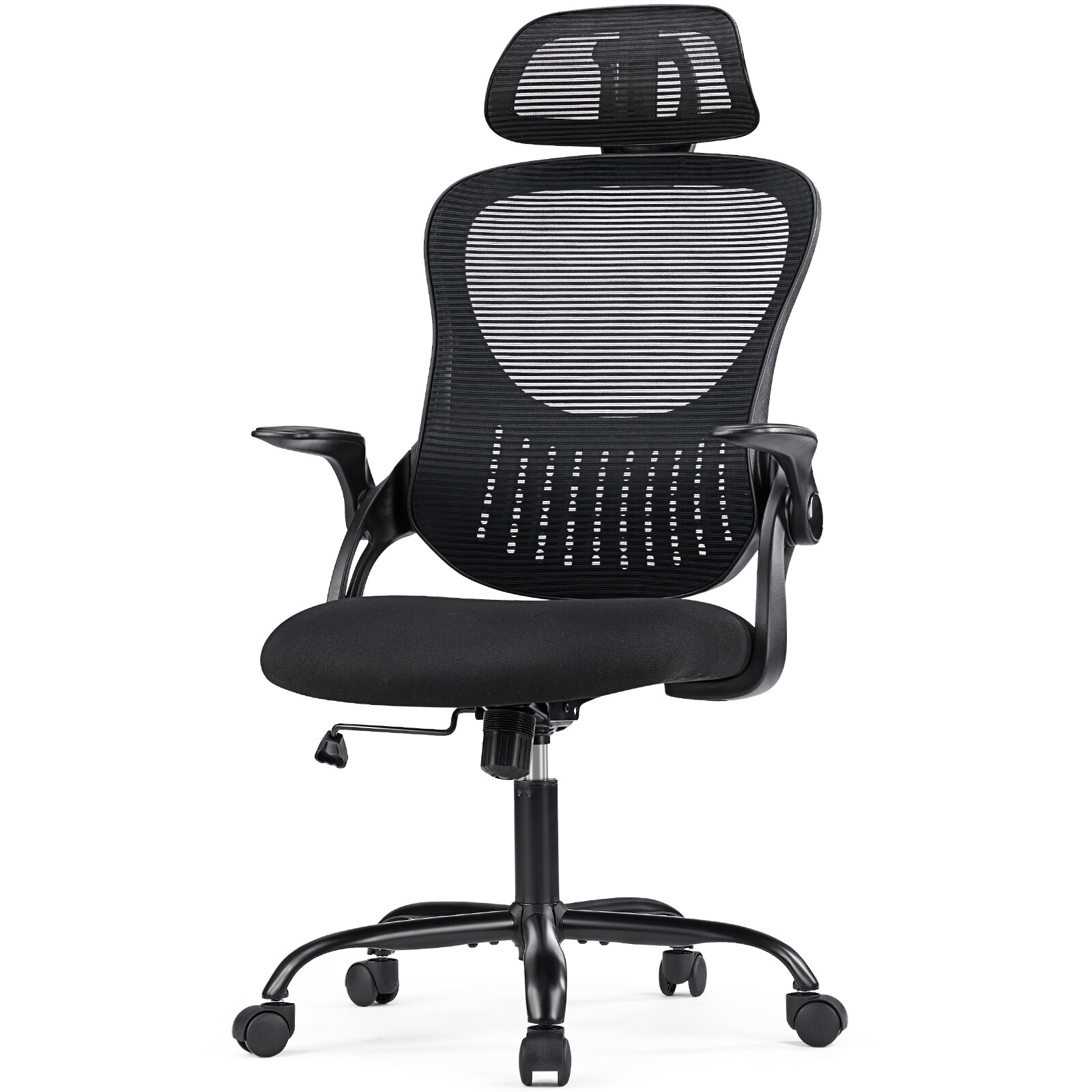 With Flip-up Armrest, Adjustable Headrest
