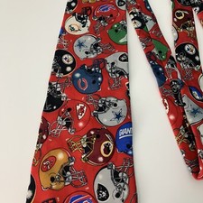 Team NFL Mens Maroon Necktie Classic Football Helmet Logos Silk Tie Game Day