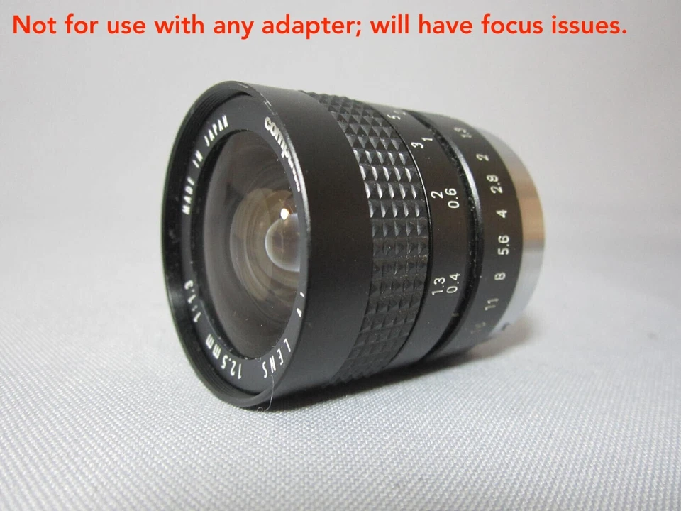SUPER-16 COMPUTAR 1.3/12.5MM C-MOUNT LENS - Fits BOLEX 16MM MOVIE CAMERA + CCTV! - Image 2 of 4