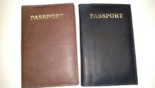 New Passport Book ID Holder Case Organizer Black Brown