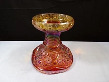Indiana Sunset Amberina Carnival Glass Heirloom Punch Bowl Base