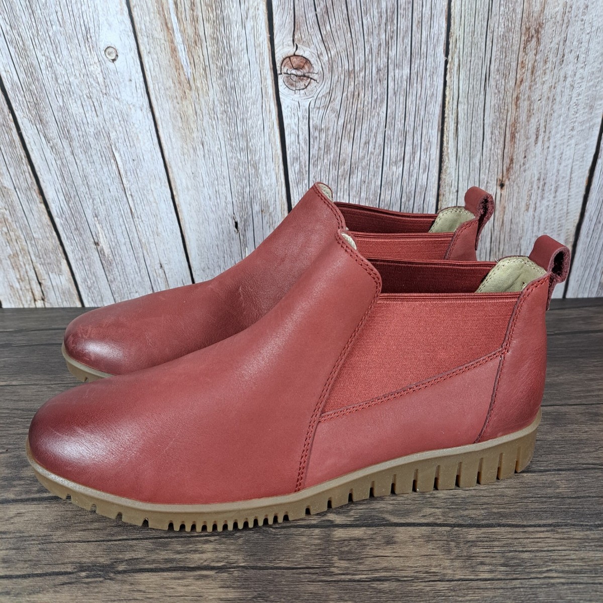 Dansko Louisa Red Burnished Calf Low Top Slip On Boot 