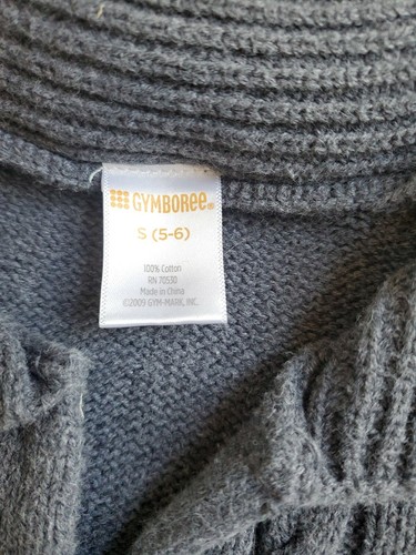 Cardigan Gymboree Sweater Dress Gray Short Sleeve Cotton S (5-6) - Picture 5 of 5