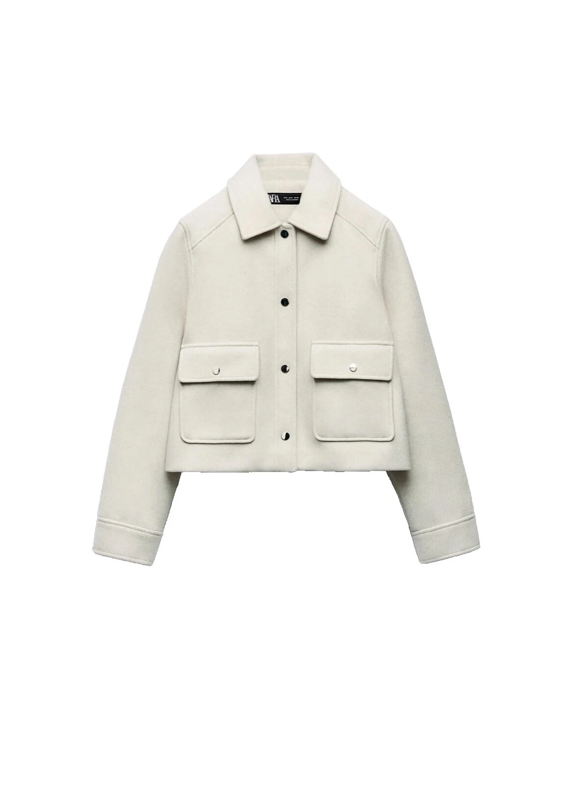Zara White Solid Coats, Jackets & Vests for Women