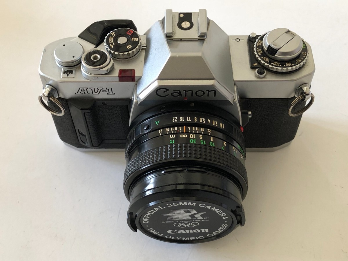 Canon Lenses Canon AV-1 35mm Film SLR Camera With FD 50mm F/1.8
