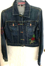 Seven 7 Denim Women's Jacket With Flower Motif S Nwt