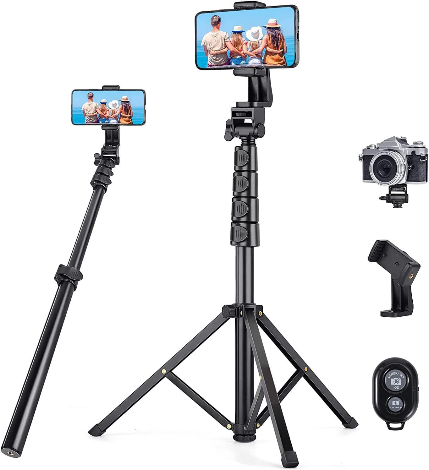 Smartphone Tripod, Maximum Height 172Cm, 2 In 1 Selfie Stick Tripod, 450G No.131-image