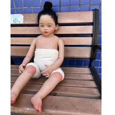 30" Reborn Baby Doll Toddler Girl Doll Rooted Hair Artist Painted Kit DIY Part