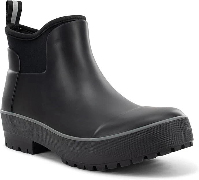 Chooka Ladies Insulated Waterproof Ankle Rain Boot, Black New with Box, Size 7