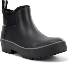 Chooka Ladies Insulated Waterproof Ankle Rain Boot, Black New with Box, Size 7