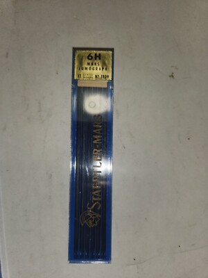 Vintage Staedtler Mars Lumograph 1904  6H New 12 Leads