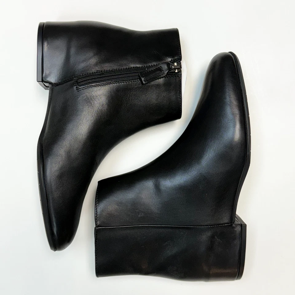 Botas al tobillo Aquatalia para mujer de cuero de becerro impermeables negras - talla 7 Foto 2 de 4