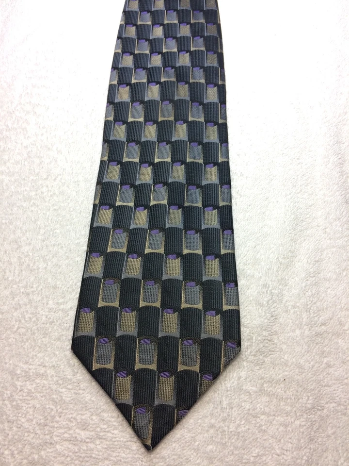MURANO CORBATA HOMBRE GRIS BEIGE Y MORADO 4 X 59 Foto 2 de 4