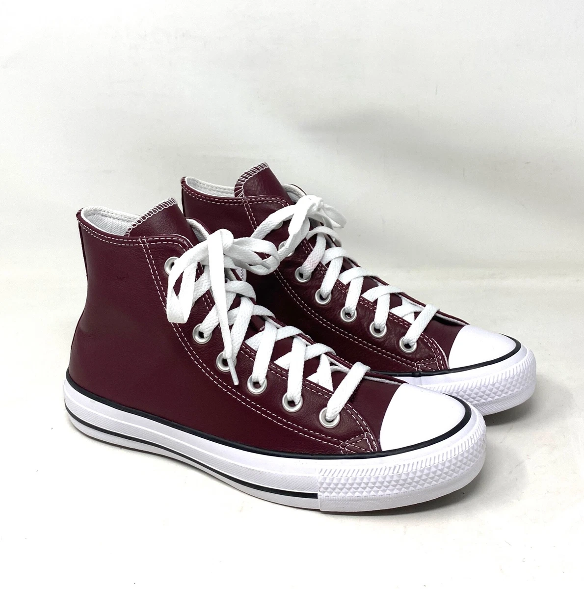 Converse Chuck Taylor High Deep Bordeaux Leather Sneakers Casual Women\'s  A07851C | eBay