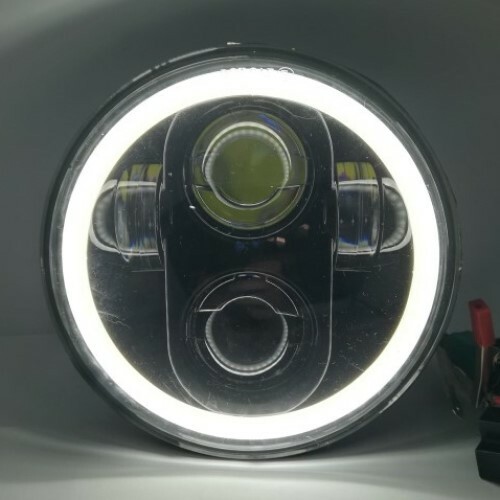 JTX, 2pr. LED Headlights, 5 3/4", White & Blue Halo - Picture 3 of 10