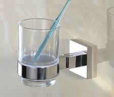 Stainless Steel Tumbler Holder Bathroom Single SUS304 Toothbrush Holder Set