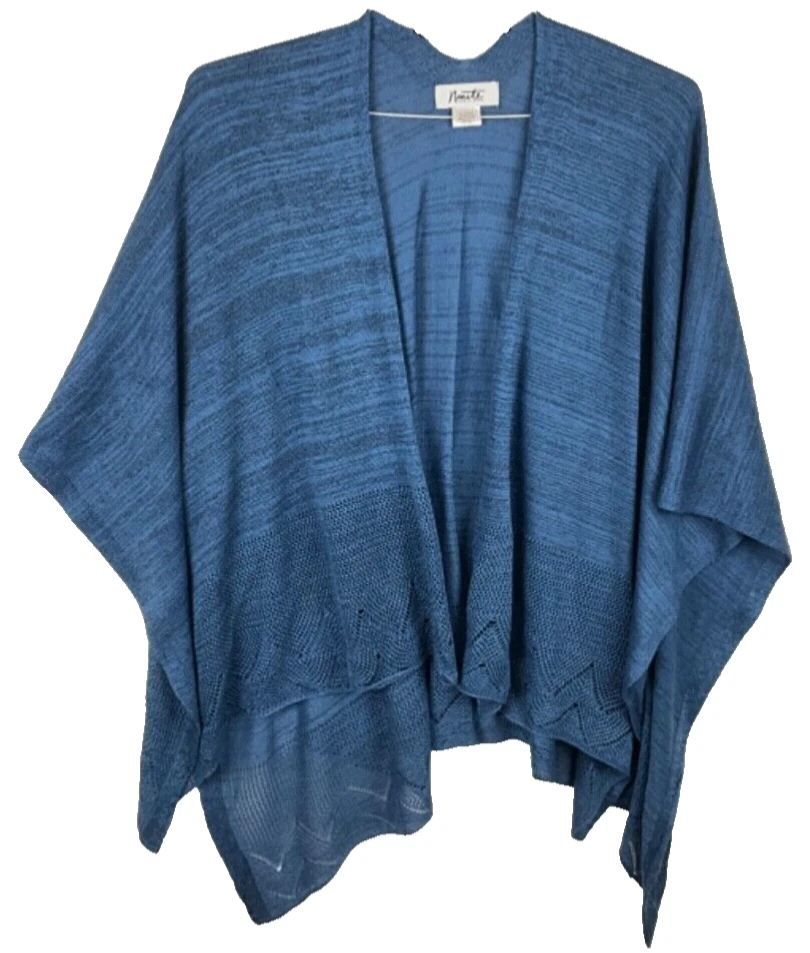 Nanette Nanette Lepore Over Shoulder Poncho Shawl Cardigan Fringe