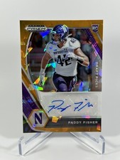 Paddy Fisher 2021 Prizm Draft Orange Cracked Ice Prizm Rookie Auto #DPA-PAD