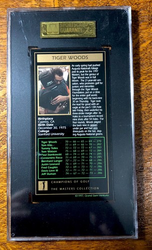 1998 Champions of Golf Masters Tiger Woods #1997 SGC 8.5 NM Mt Plus 92 - Picture 2 of 2