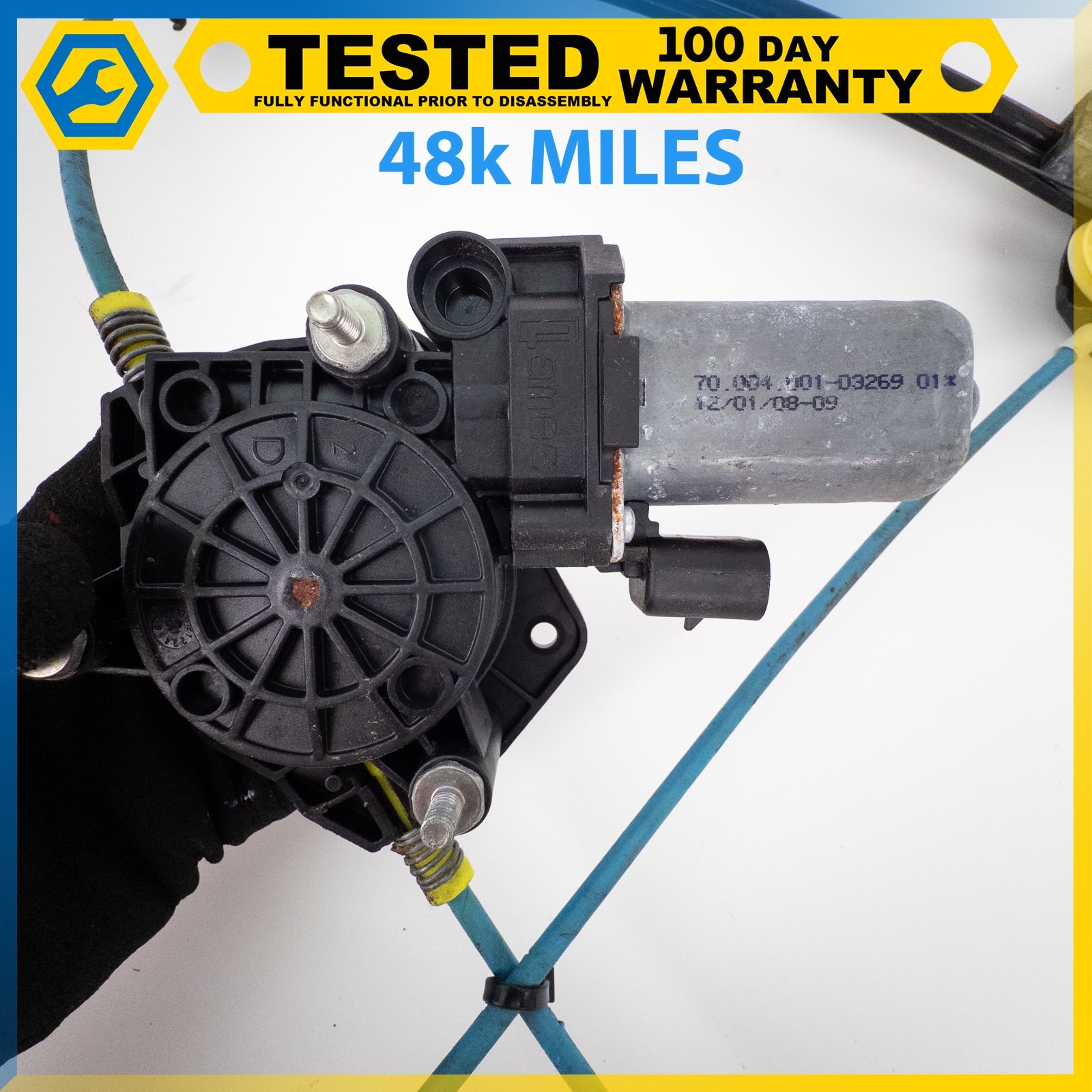 08-19 MASERATI GRANTURISMO FRONT LEFT SIDE WINDOW REGULATOR MOTOR OEM