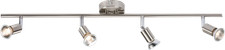 Image of Knightsbridge NSPGU4BC 230V GU10 Quad Bar Spotlight – Brushed Chrome, Adjustable
