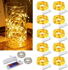 10 Pack Fairy Lights with Timer,10Ft 30 LED String Lights 8 Modes Fairy Lights B