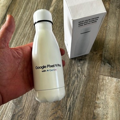 Google Pixel 9 Flachmann - 260ml Edelstahl Heiß & Kalt Trinkflasche - Weiß Neu