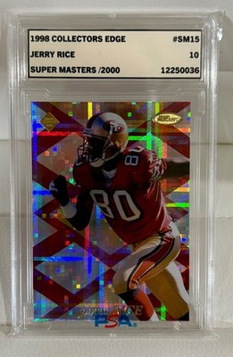 Jerry rice 1998 Collectors Edge masters #SM15 Super Masters /2000 49ers 