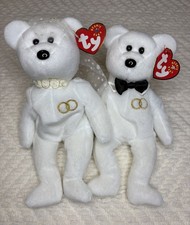 Vintage 2001 TY Beanie Babies Collection - Mrs.  Mr. 2001 Set w/ Tags