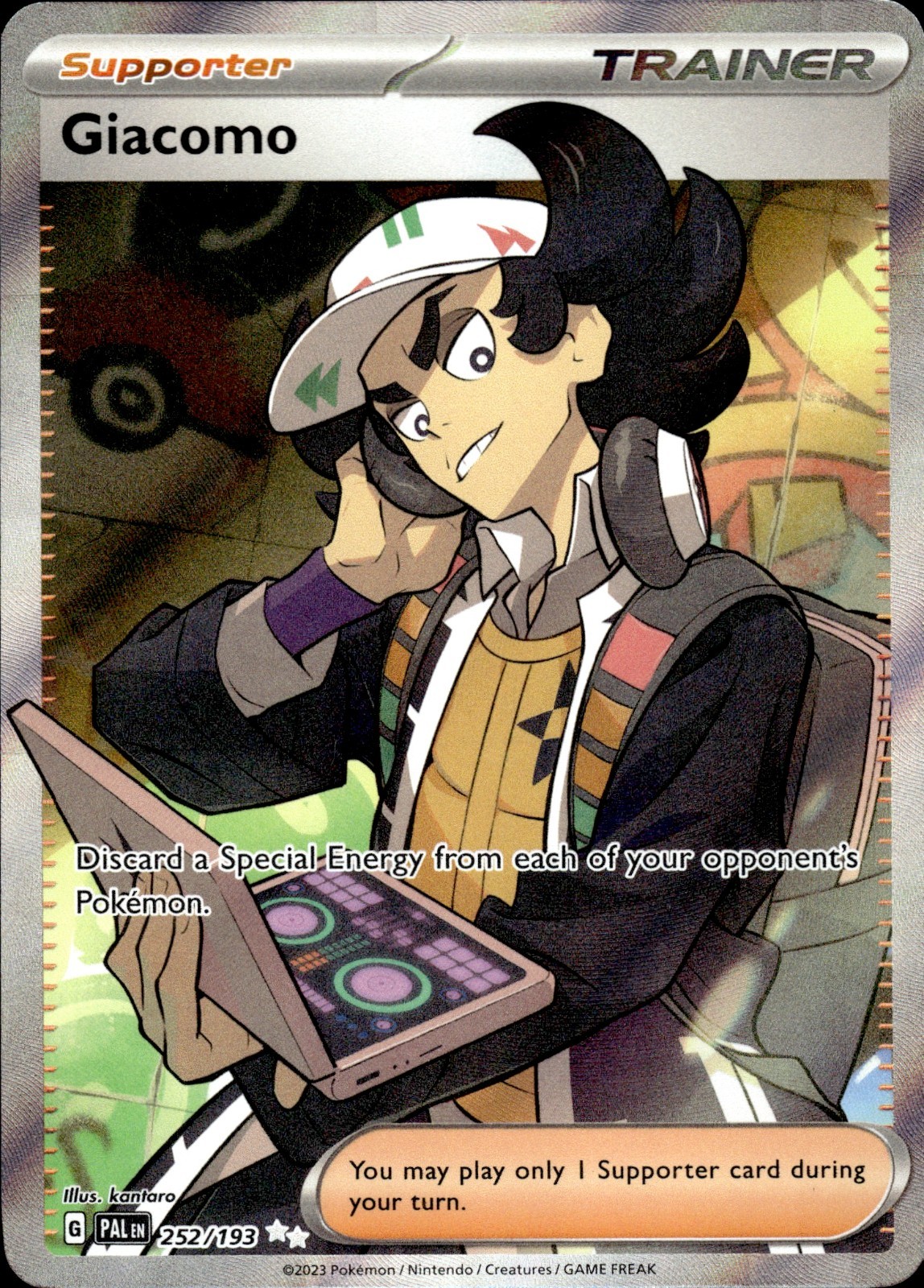 Giacomo 252/193 | Ultra Rare | Paldea Evolved | Trainer Supporter | NM
