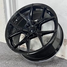 19 Gloss Black Rex Style Staggered Wheels Rims Fits 2015 Ford Mustang