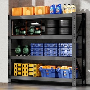 CXUZCZ 4-Tier Heavy-Duty Steel Storage Shelves, Adjustable, Rust-Resistant,