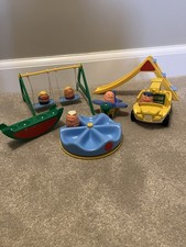 Vintage Weeble Bundle Playground Swings Slide Roundabout