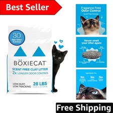 Boxie Unscented Cat Litter 28 lb - 30-Day Odor Control Easy Clean