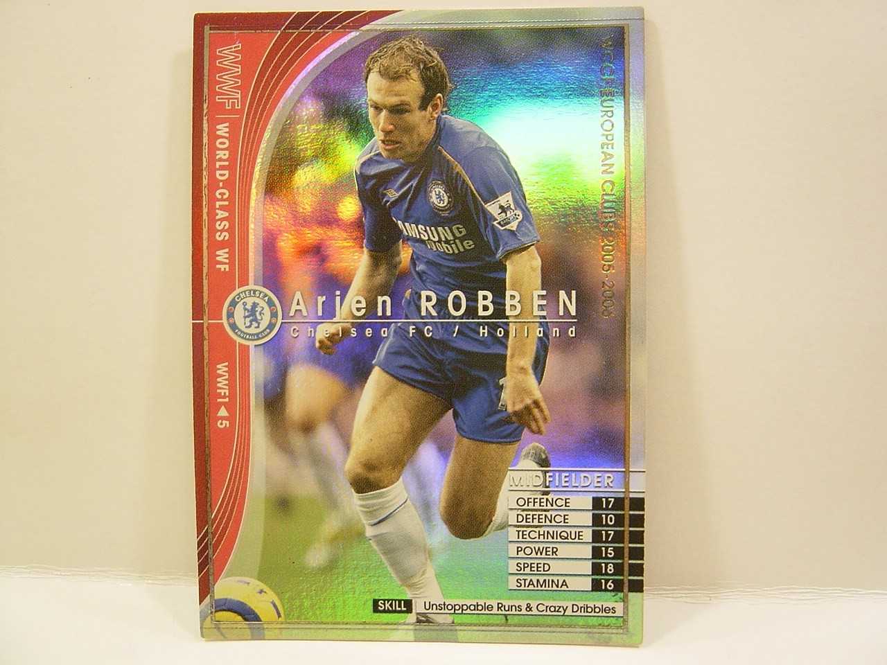 Panini WCCF 2005-06 WWF Arjen Robben 1984 Holland No.16 Chelsea World Class WGMF