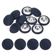 Cover Button Kits 10pcs - Fabric Button Maker Covered - Dark Blue - 0.6 IN 